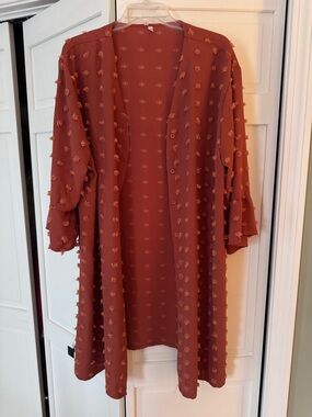 Women's Rust Textured Lightweight Wrap